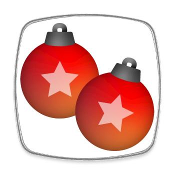 Weihnachten Kugeln Schmuck Winter Geschenk - Viereckiger Kühlschrankmagnet - Weiß - Vorne