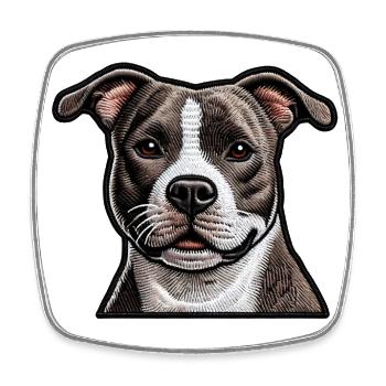 American Staffordshire Terrier - Square fridge magnet - white - Front