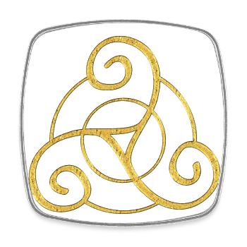 Triskele - Celtic Symbol Design 1 - Square fridge magnet - white - Front