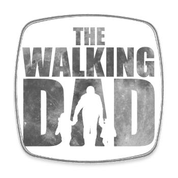 The Walking Dad Father's Day Gift - Square fridge magnet - white - Front