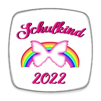 Schulkind 2022, Einschulung, Erstklässler, Klasse - Viereckiger Kühlschrankmagnet - Weiß - Vorne