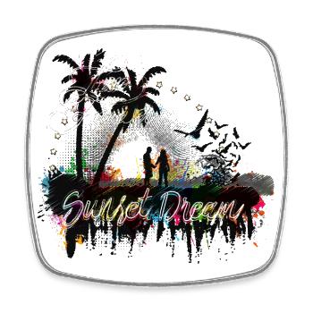 Sunset Dream 01 - Square fridge magnet - white - Front