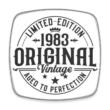 Original 1983 Vintage Vintage Retro Birthday - Magnet carré - blanc - Devant