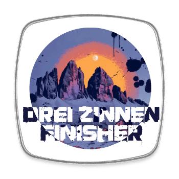 Drei Zinnen Finisher Dolomiten Tre Cime Lavaredo - Viereckiger Kühlschrankmagnet - Weiß - Vorne