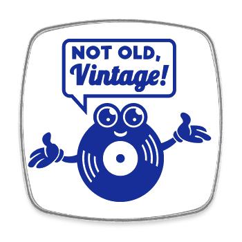 Record (Vintage) - Square fridge magnet - white - Front