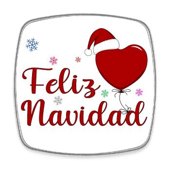 Feliz Navidad Weihnachtsfeier Spanien - Viereckiger Kühlschrankmagnet - Weiß - Vorne