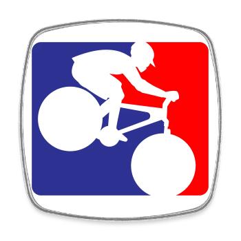 Mountain Bike Downhill Bike | Colors can be changed - Square fridge magnet - white - Front