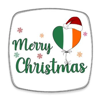 Merry Christmas Ireland - Square fridge magnet - white - Front