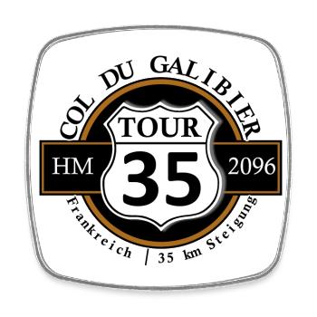 Radtour Rennrad Alpenpass Col du Galibier - Viereckiger Kühlschrankmagnet - Weiß - Vorne