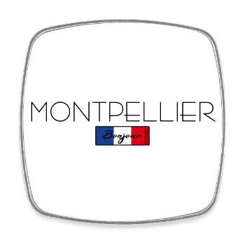 MONTPELLIER FRANKREICH URLAUB SOMMER PARTY (b) - Viereckiger Kühlschrankmagnet - Weiß - Vorne