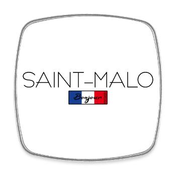 SAINT-MALO FRANCE HOLIDAY SUMMER PARTY (b) - Square fridge magnet - white - Front