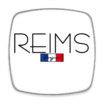 REIMS FRANKREICH URLAUB SOMMER PARTY (b) - Viereckiger Kühlschrankmagnet - Weiß - Vorne