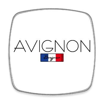 AVIGNON FRANCE HOLIDAY SUMMER PARTY (b) - Square fridge magnet - white - Front