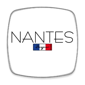 NANTES FRANCE HOLIDAY SUMMER PARTY (b) - Square fridge magnet - white - Front