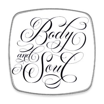 Body and Soul - Square fridge magnet - white - Front