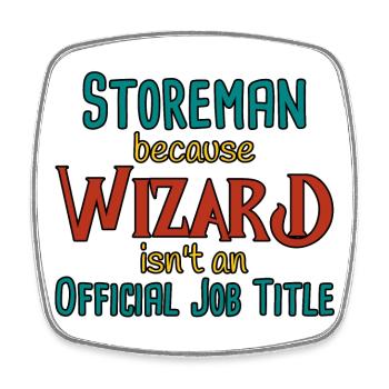 Storeman Wizard - Square fridge magnet - white - Front