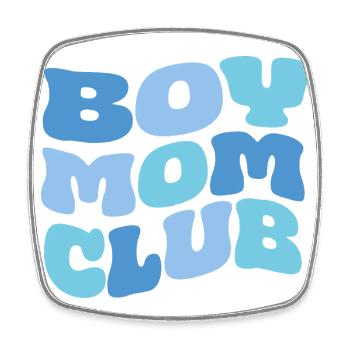 Boy Mom Club - Square fridge magnet - white - Front