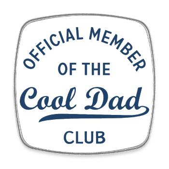 Mens Official Member of The Cool Dad Club - Viereckiger Kühlschrankmagnet - Weiß - Vorne