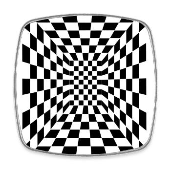 illusion d’optique 17 - Magnet carré - blanc - Devant