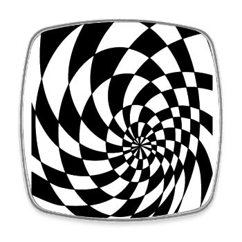 Psychedelic forms - Square fridge magnet - white - Front