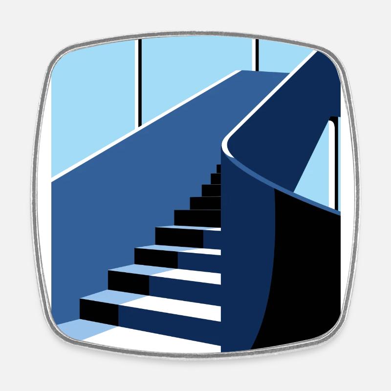 Levels - Square fridge magnet - white