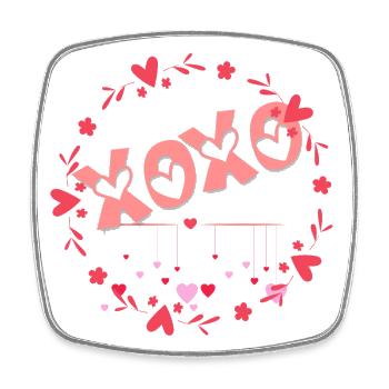 XOXO - Magnet carré - blanc - Devant