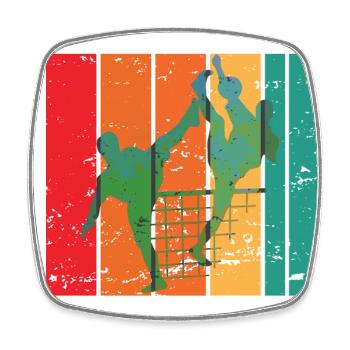 Futnet - joueurs vintage, cadeaux pour les amateurs de futnet - Magnet carré - blanc - Devant