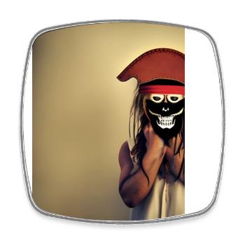 Pirate with red hat - Square fridge magnet - white - Front