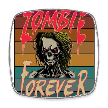 Zombie foreveR - Magnet carré - blanc - Devant