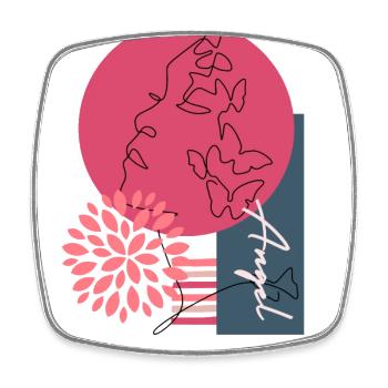 Magical Femininity - Square fridge magnet - white - Front