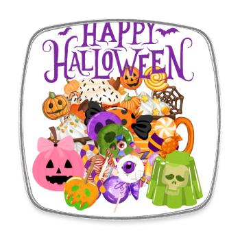 Doux Halloween - Magnet carré - blanc - Devant