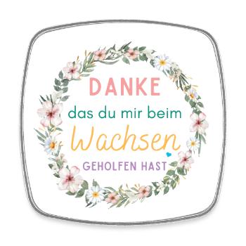 Danke das du mir beim Wachsen geholfen hast! - Viereckiger Kühlschrankmagnet - Weiß - Vorne