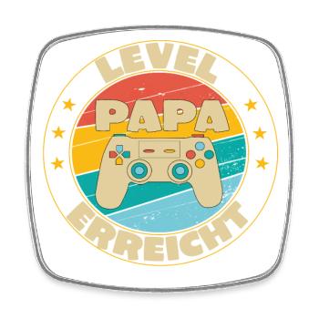 Papa Gamer - Viereckiger Kühlschrankmagnet - Weiß - Vorne