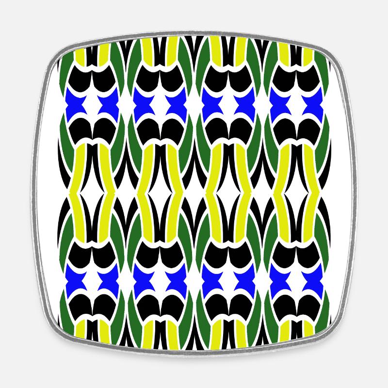 Design multicolore unique - Magnet carré - blanc