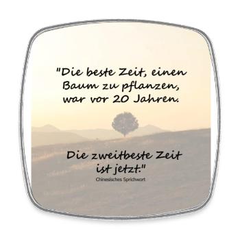 Der beste Zeitpunkt - Viereckiger Kühlschrankmagnet - Weiß - Vorne