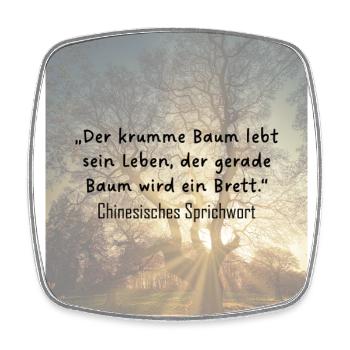 Der krumme Baum - Viereckiger Kühlschrankmagnet - Weiß - Vorne