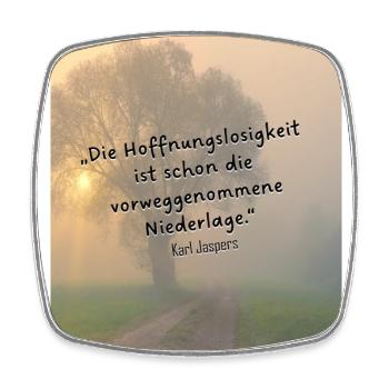 Hoffnung - Viereckiger Kühlschrankmagnet - Weiß - Vorne