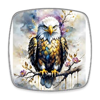 Bald Eagle - Square fridge magnet - white - Front