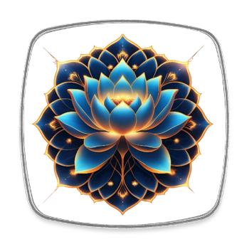 Harmonie du lotus -- La beauté dans le silence - Magnet carré - blanc - Devant