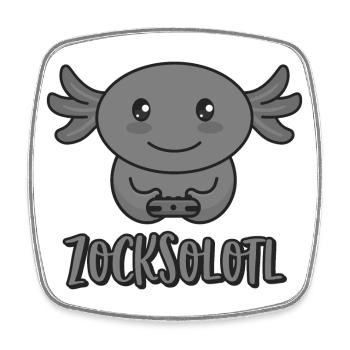 Zocksolotl Axolotl Zocker zocken spielen gamer - Viereckiger Kühlschrankmagnet - Weiß - Vorne