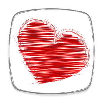 HEART. HEARTS. SAINT VALENTINE. LOVE. LOVE. CHRISTMAS - Square fridge magnet - white - Front