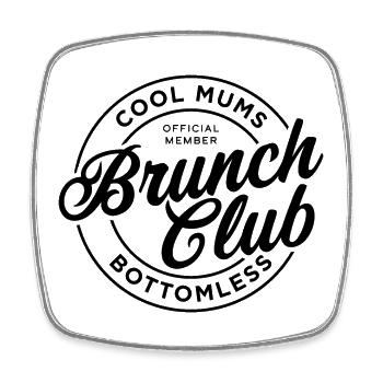Cool Mums Brunch Club - Square fridge magnet - white - Front