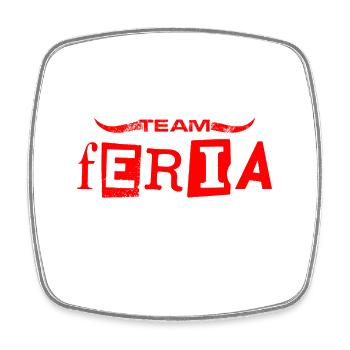 Team Feria - Square fridge magnet - white - Front