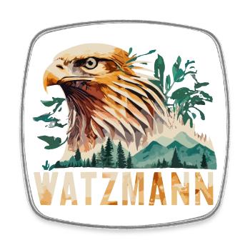 Watzmann Steinadler Bartgeier Souvenirs - Viereckiger Kühlschrankmagnet - Weiß - Vorne