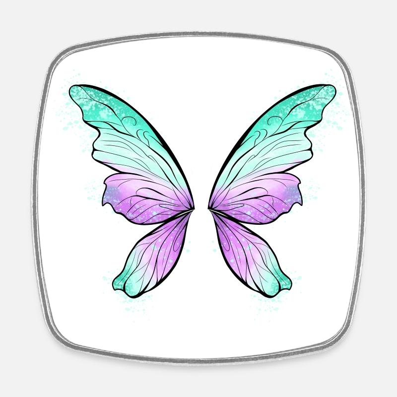 Fairy Wings - Square fridge magnet - white