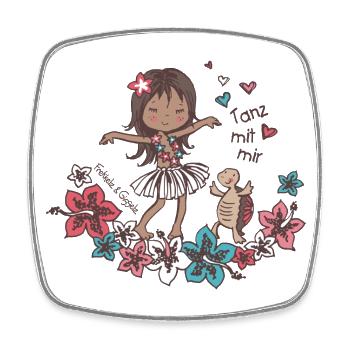Dance with me - Square fridge magnet - white - Front