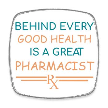 Apotheker | Good Health - Viereckiger Kühlschrankmagnet - Weiß - Vorne