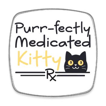 Apotheke Katze - Viereckiger Kühlschrankmagnet - Weiß - Vorne