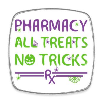 Pharmacie Halloween - Magnet carré - blanc - Devant