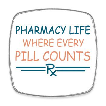 Apotheke | Pharma Life - Viereckiger Kühlschrankmagnet - Weiß - Vorne